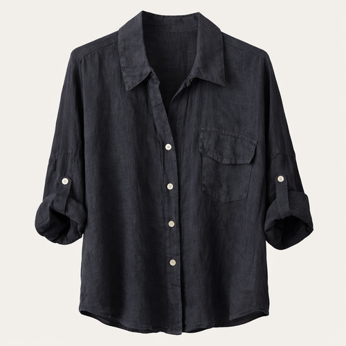 frederica linen shirt black