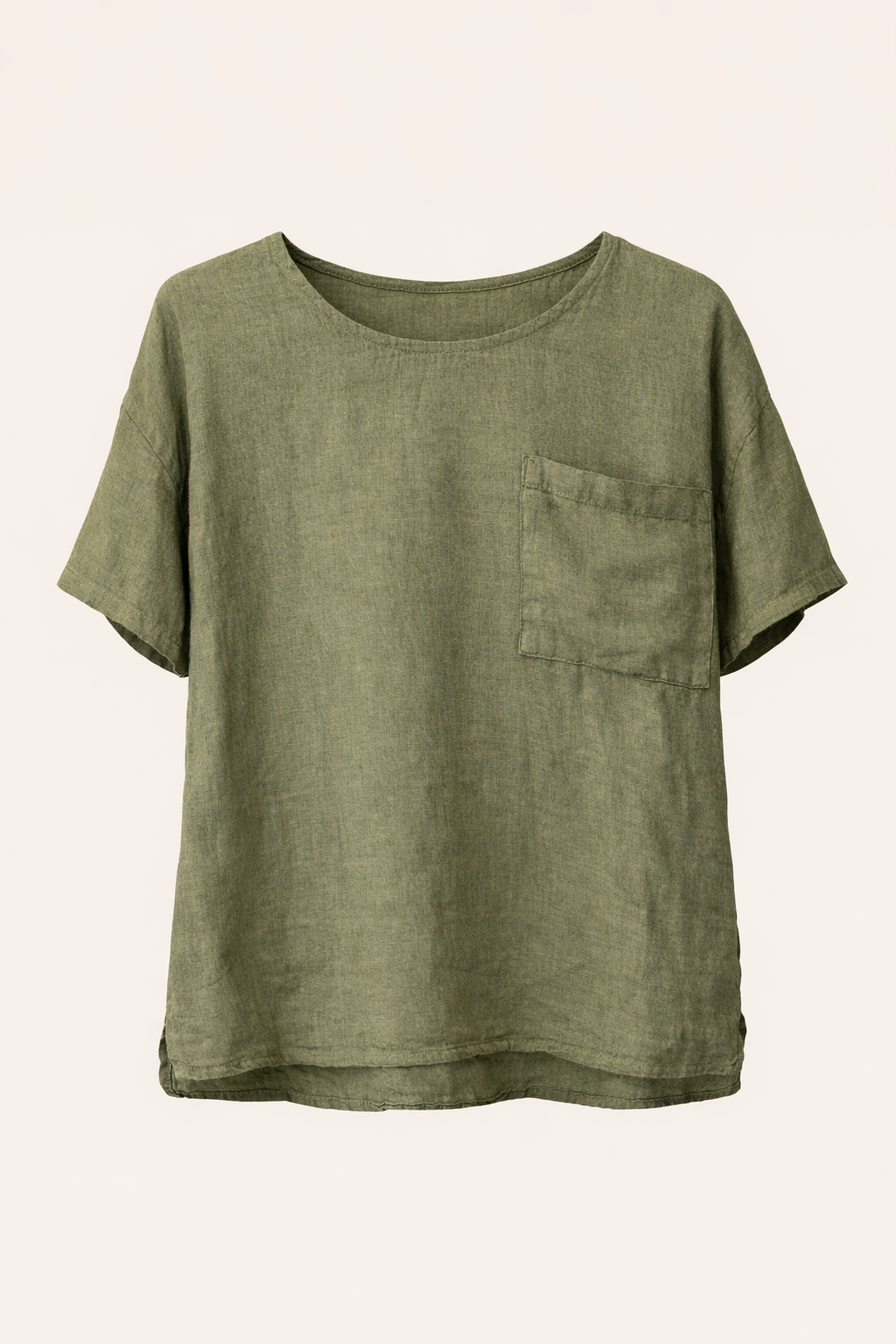 Emilia Linen Blouse military