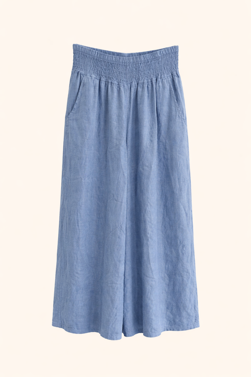 Bárbara linen pants blue jeans