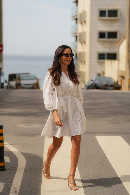 Ella Embroidery Short Dress