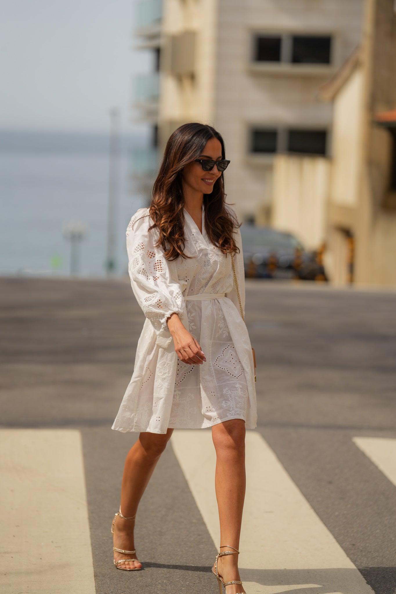 Ella Embroidery Short Dress