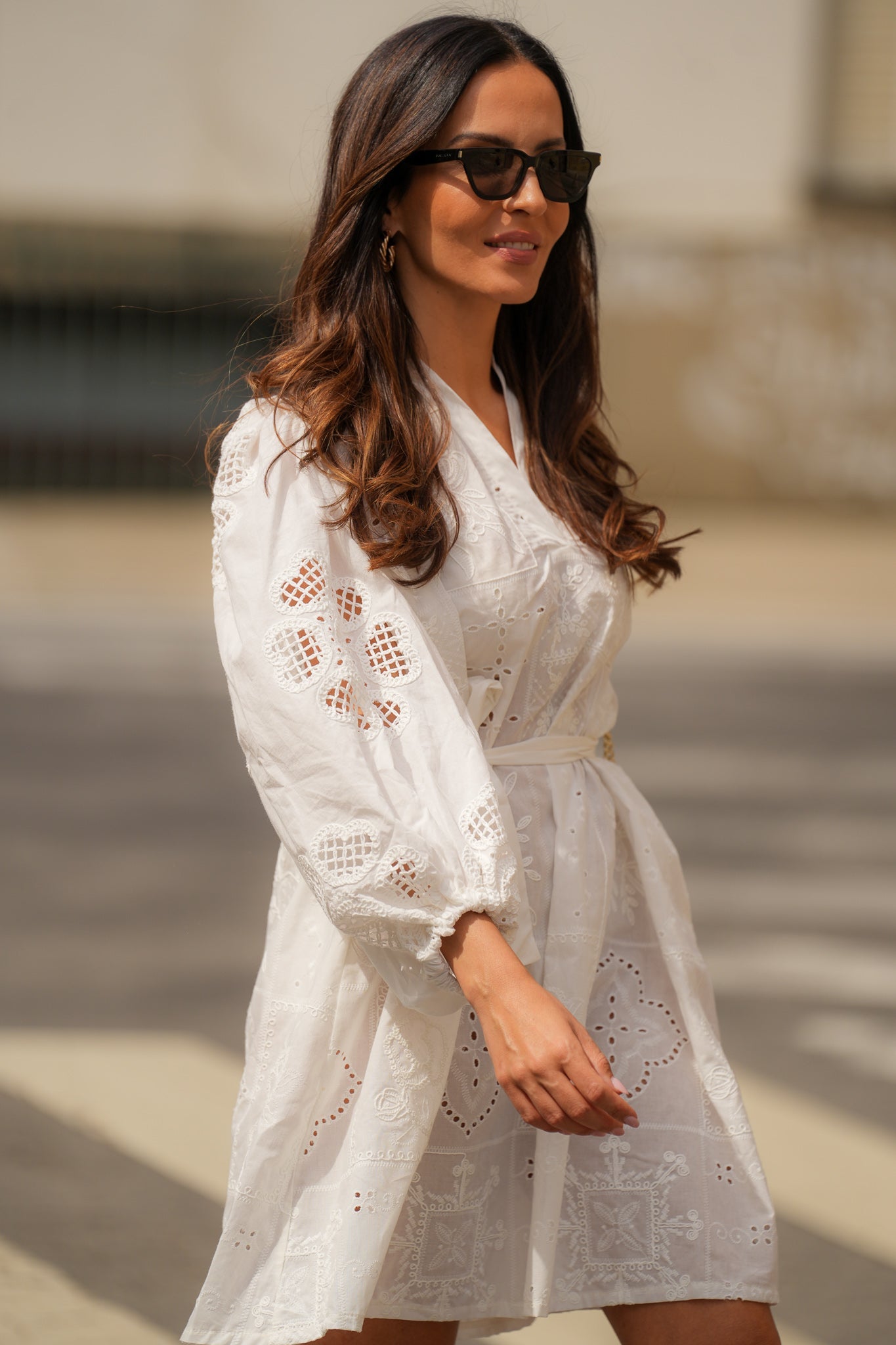 Ella Embroidery Short Dress