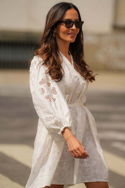 Ella Embroidery Short Dress