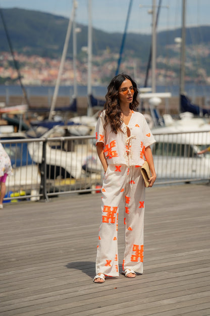 Jacquard Set Orange
