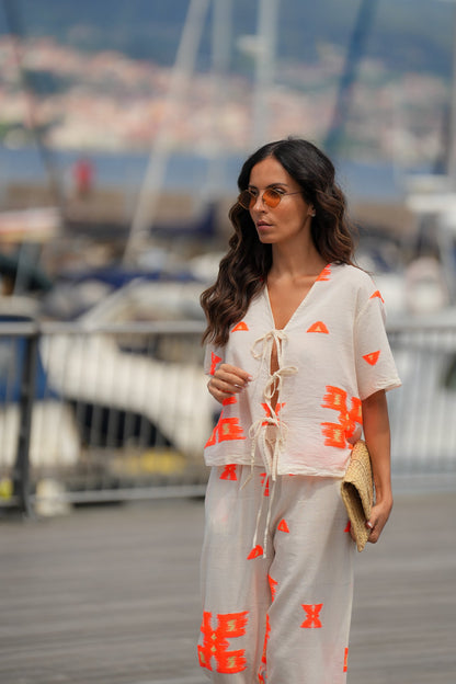 Jacquard Set Orange