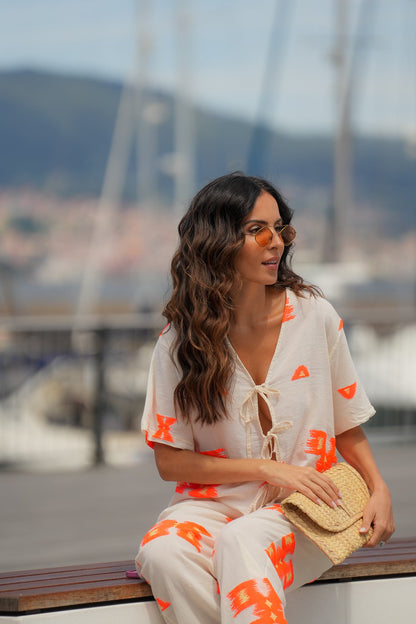 Jacquard Set Orange