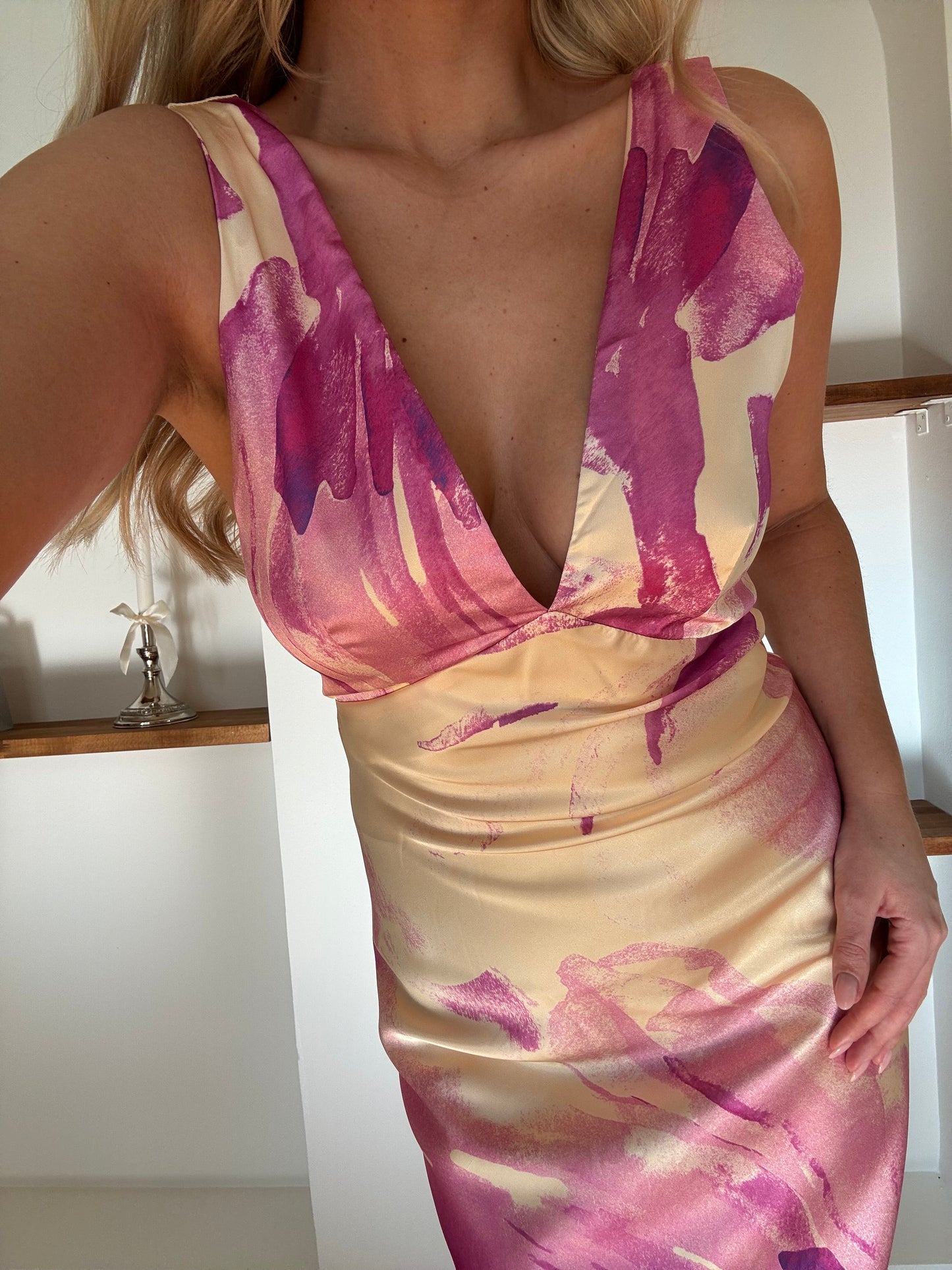 Cecilie kjole pastelgul