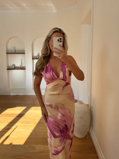 Cecilie kjole pastelgul