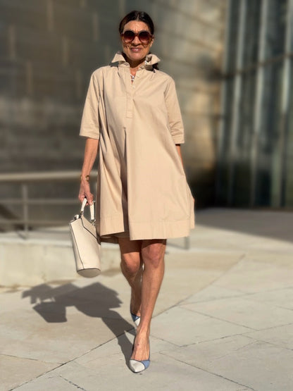 Dress Laetitia Beige | Elvara House