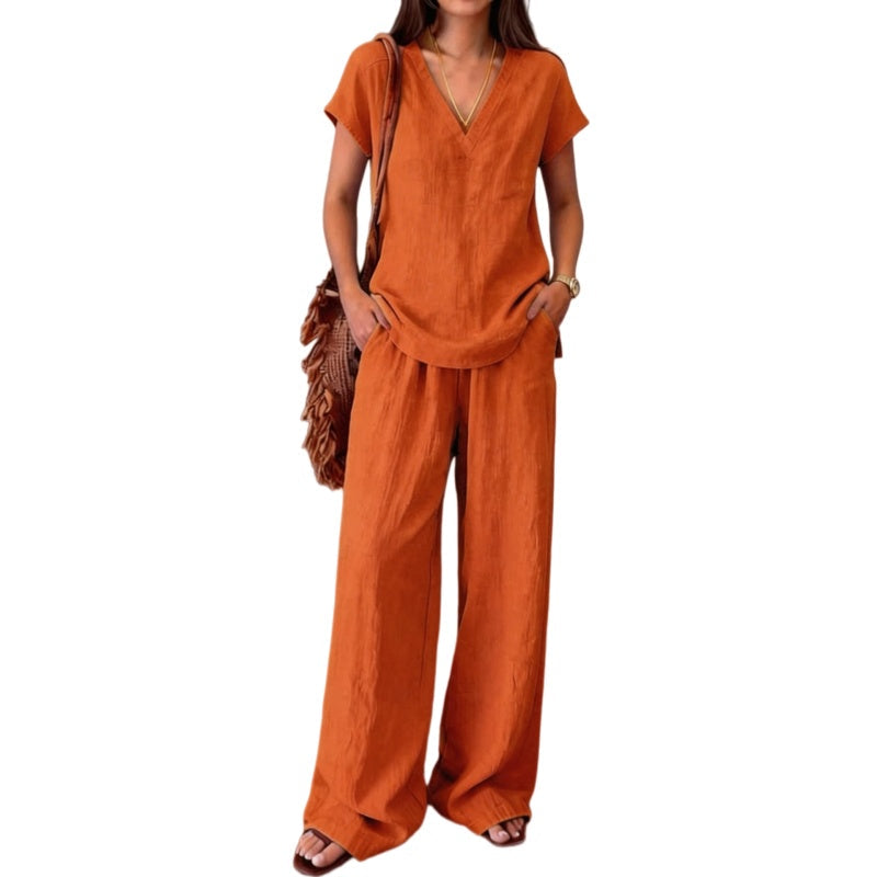 Conjunto Mezcla de Lino Manga Corta