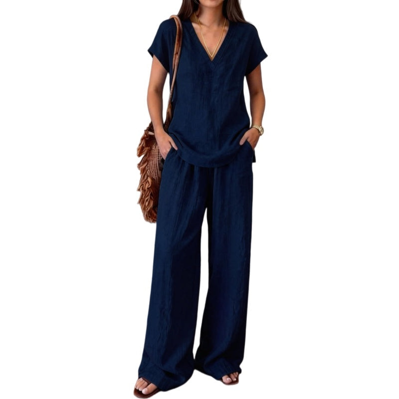 Conjunto Mezcla de Lino Manga Corta