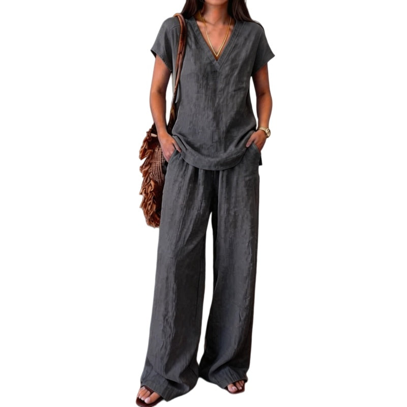 Conjunto Mezcla de Lino Manga Corta