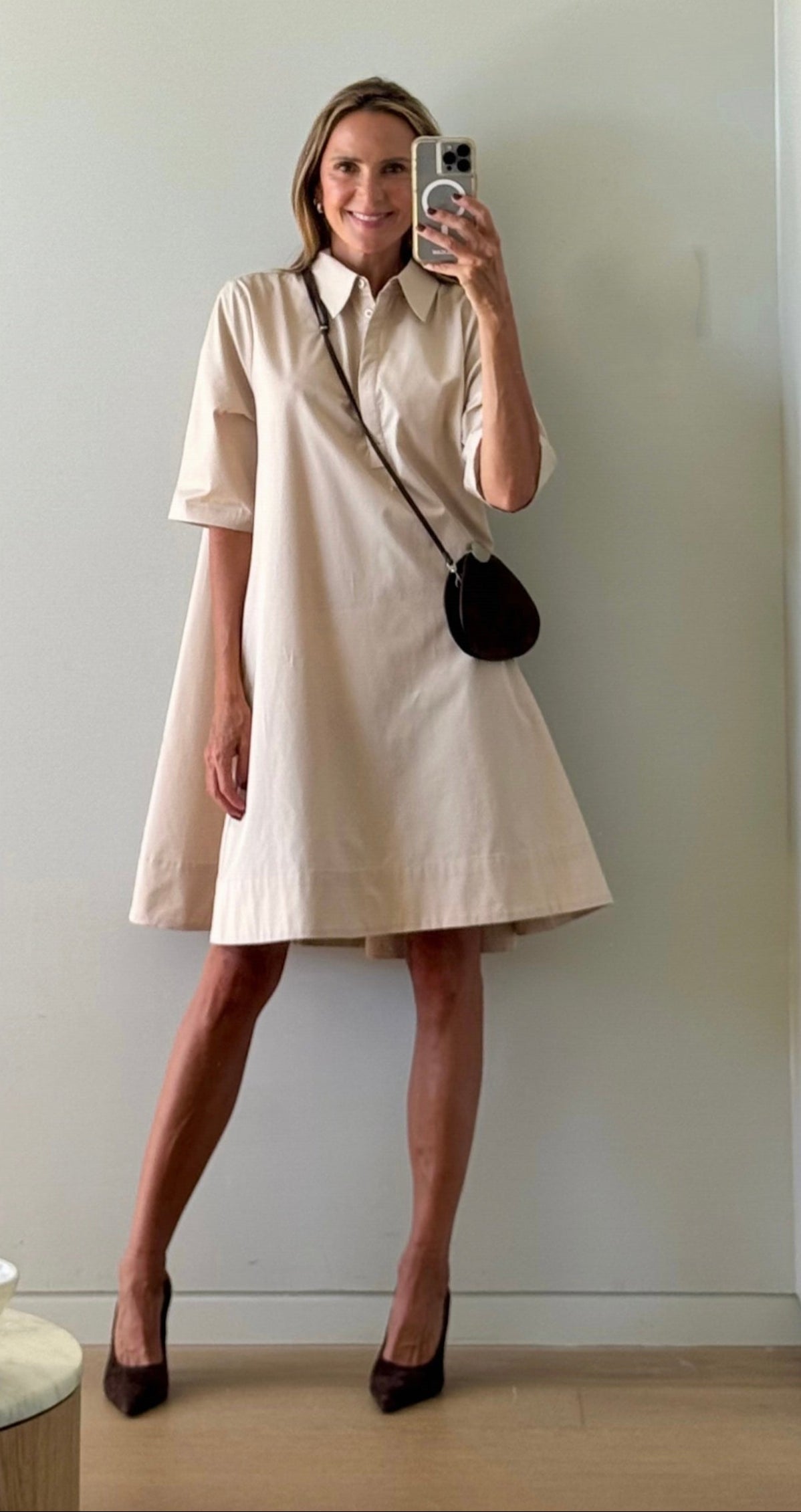 Dress Laetitia Beige | Elvara House
