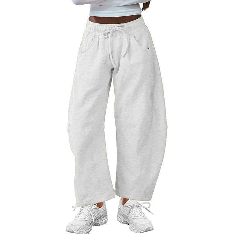Pantalón Tobillero Relajado con Cordón