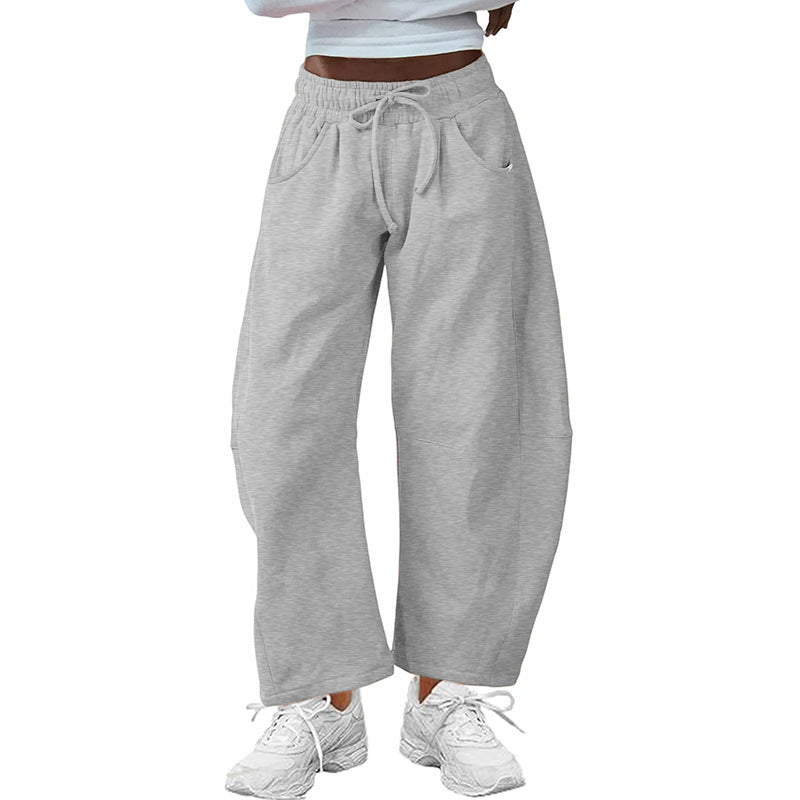 Pantalón Tobillero Relajado con Cordón