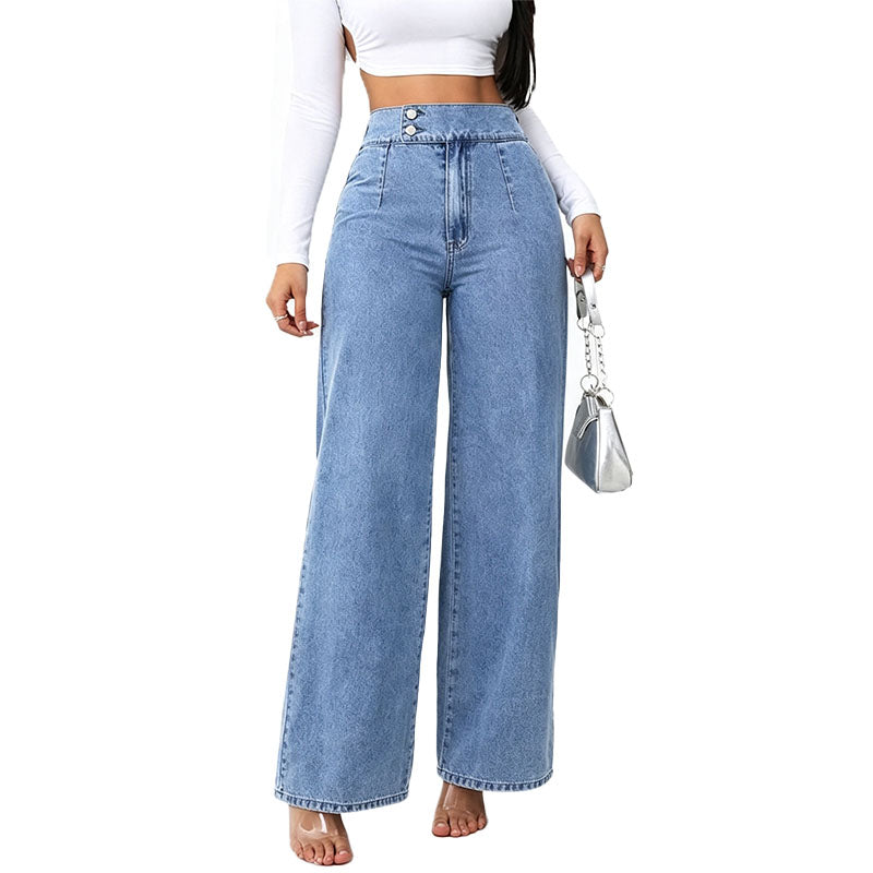 Vaqueros Wide-Leg Denim de Tiro Alto