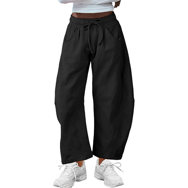 Pantalón Tobillero Relajado con Cordón