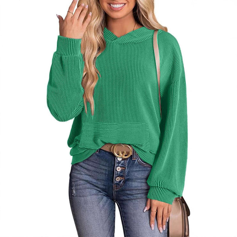 Sudadera Waffle con Capucha Relajada