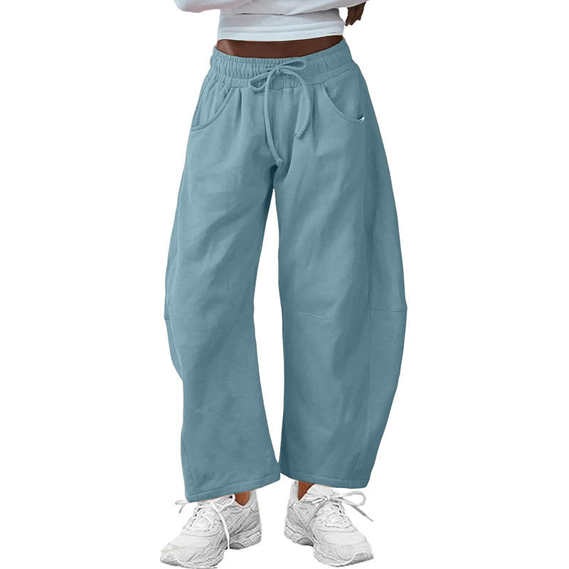 Pantalón Tobillero Relajado con Cordón