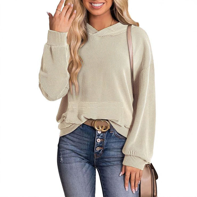 Sudadera Waffle con Capucha Relajada