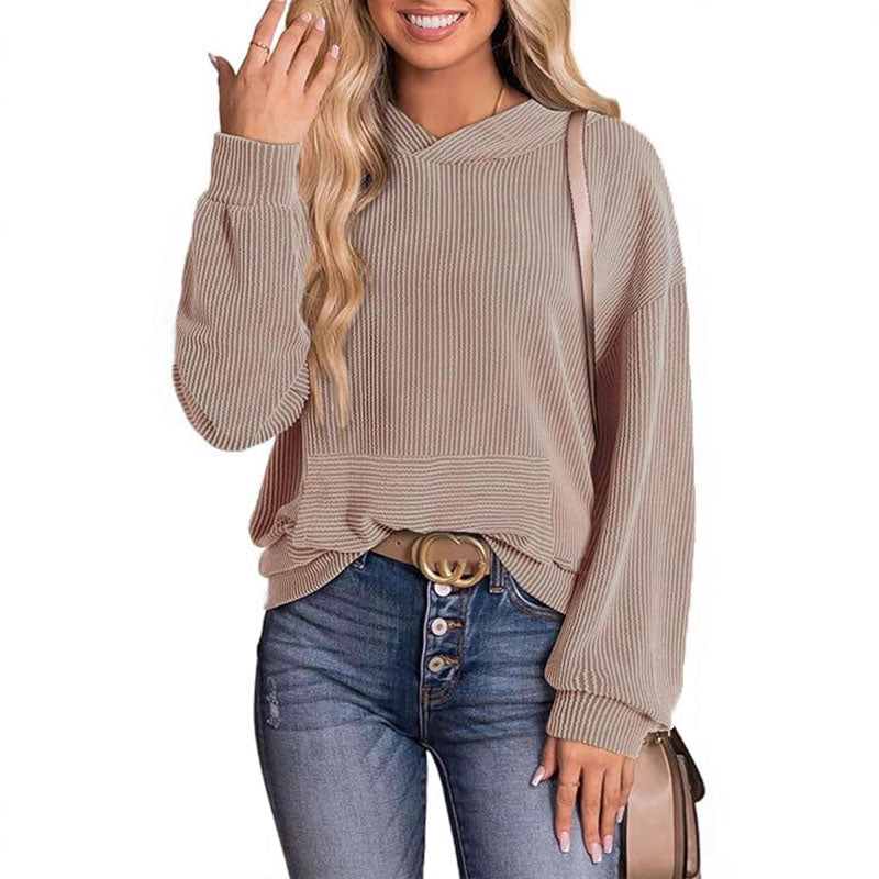 Sudadera Waffle con Capucha Relajada