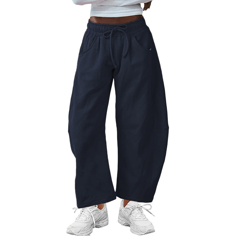 Pantalón Tobillero Relajado con Cordón