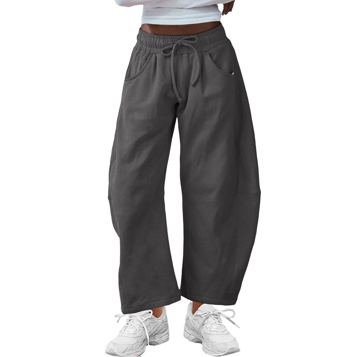 Pantalón Tobillero Relajado con Cordón