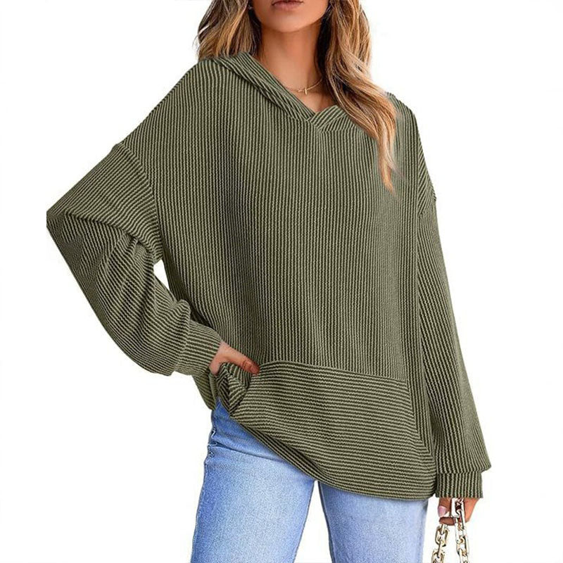 Sudadera Waffle con Capucha Relajada