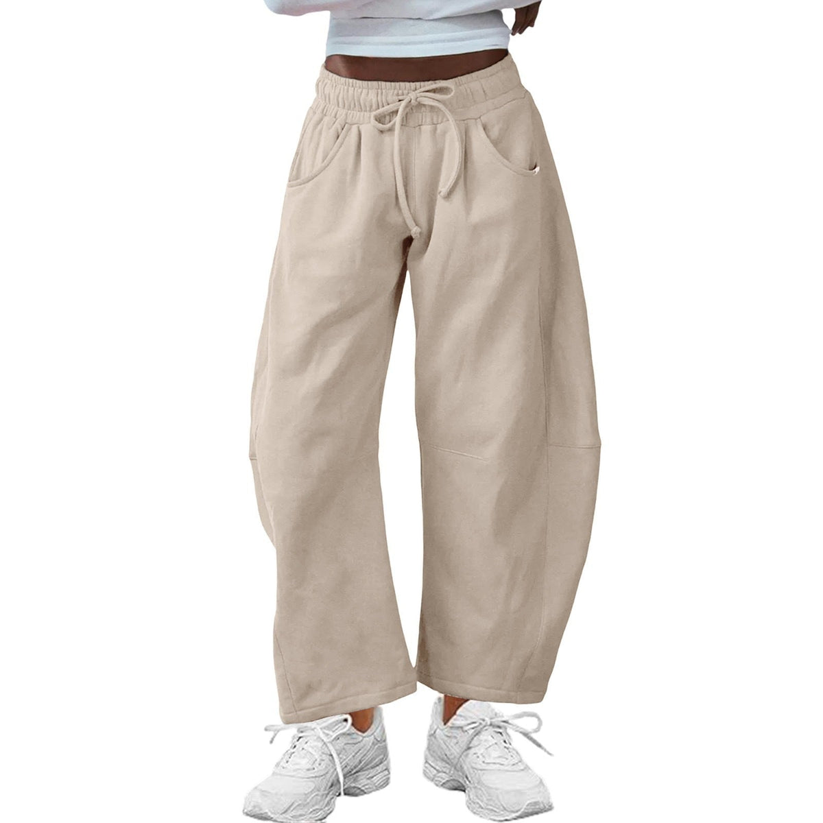 Pantalón Tobillero Relajado con Cordón