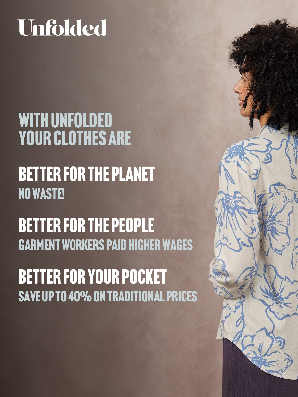 Sue Printed Linen Mix Shirt - Blue Floral