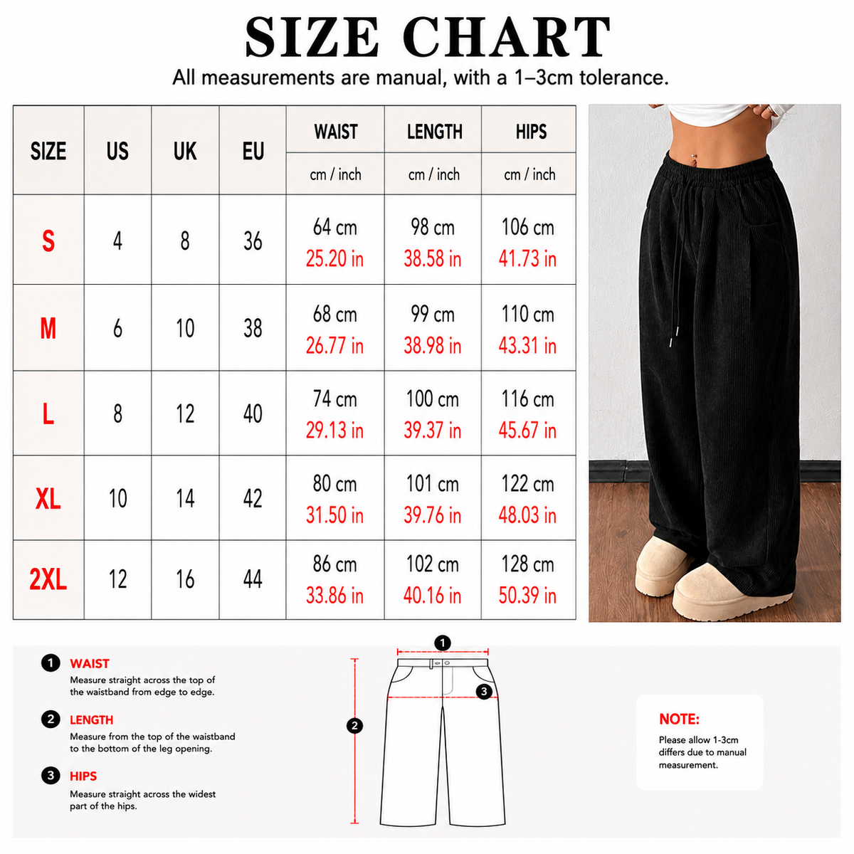 Pantalón Wide-Leg de Pana con Cordón