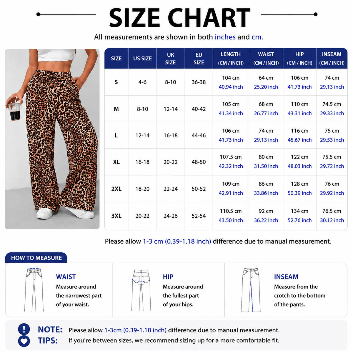 Pantalón Wide-Leg Estampado Leopardo
