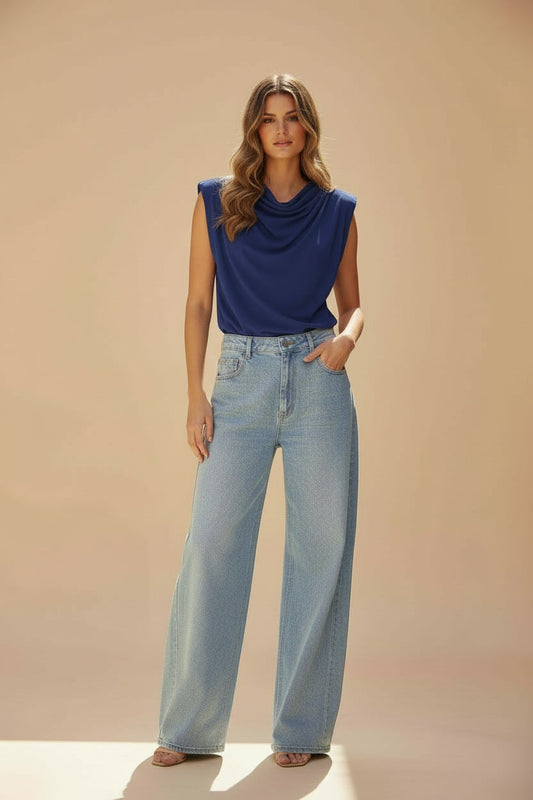 Elisa blouse navy