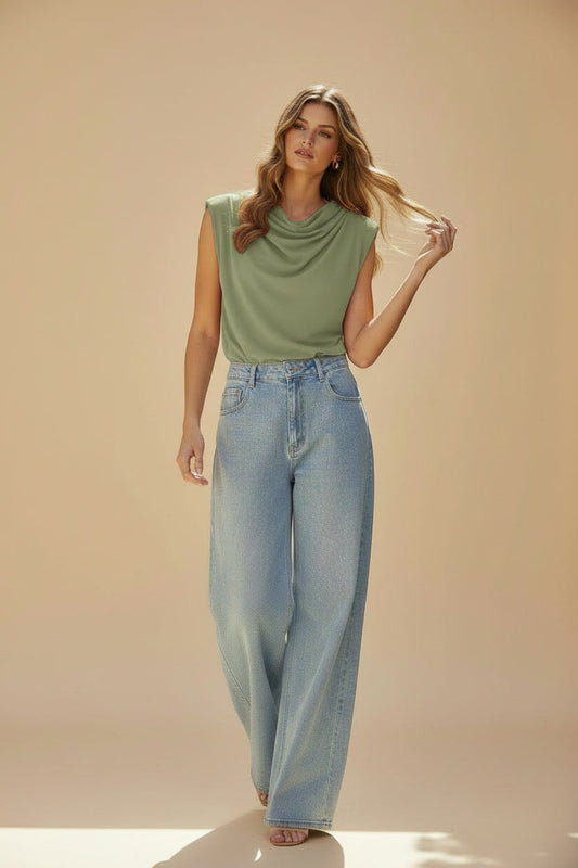 Elisa blouse sage green