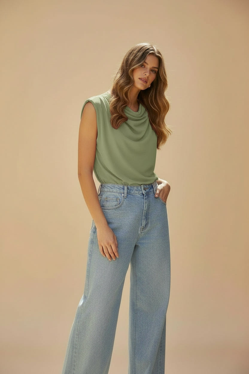 Elisa blouse sage green