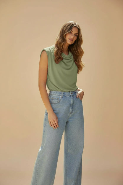 Elisa blouse sage green