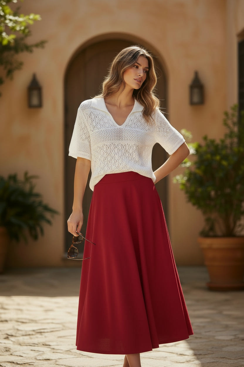 Sofia skirt red