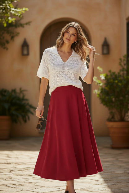 Sofia skirt red