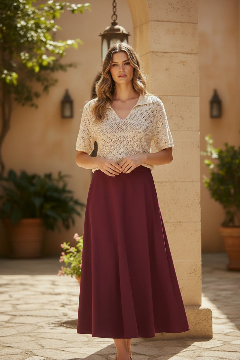 Sofia skirt burgundy