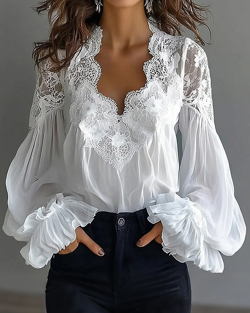 Élise Lace Blouse | Elvara House