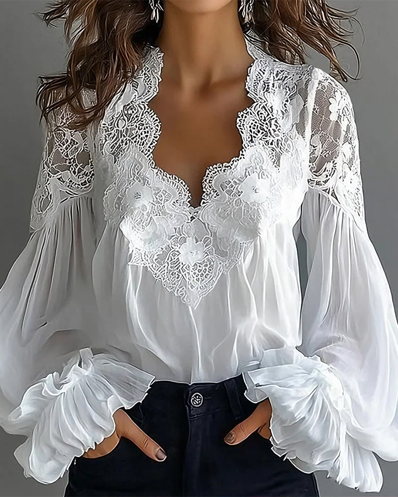 Élise Lace Blouse | Elvara House