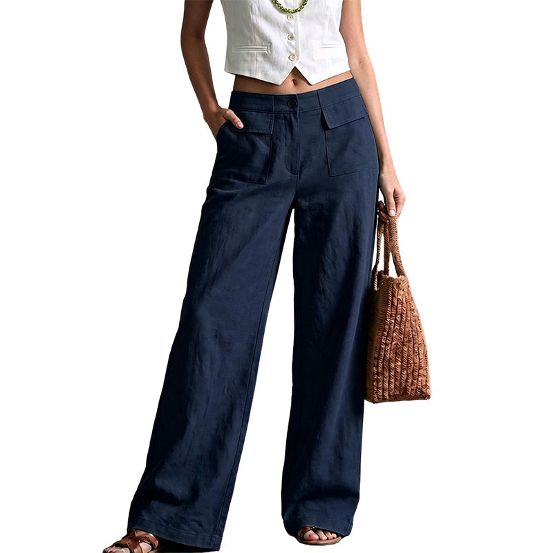 Women's Casual Cotton Linen Loose-Fitting Pants