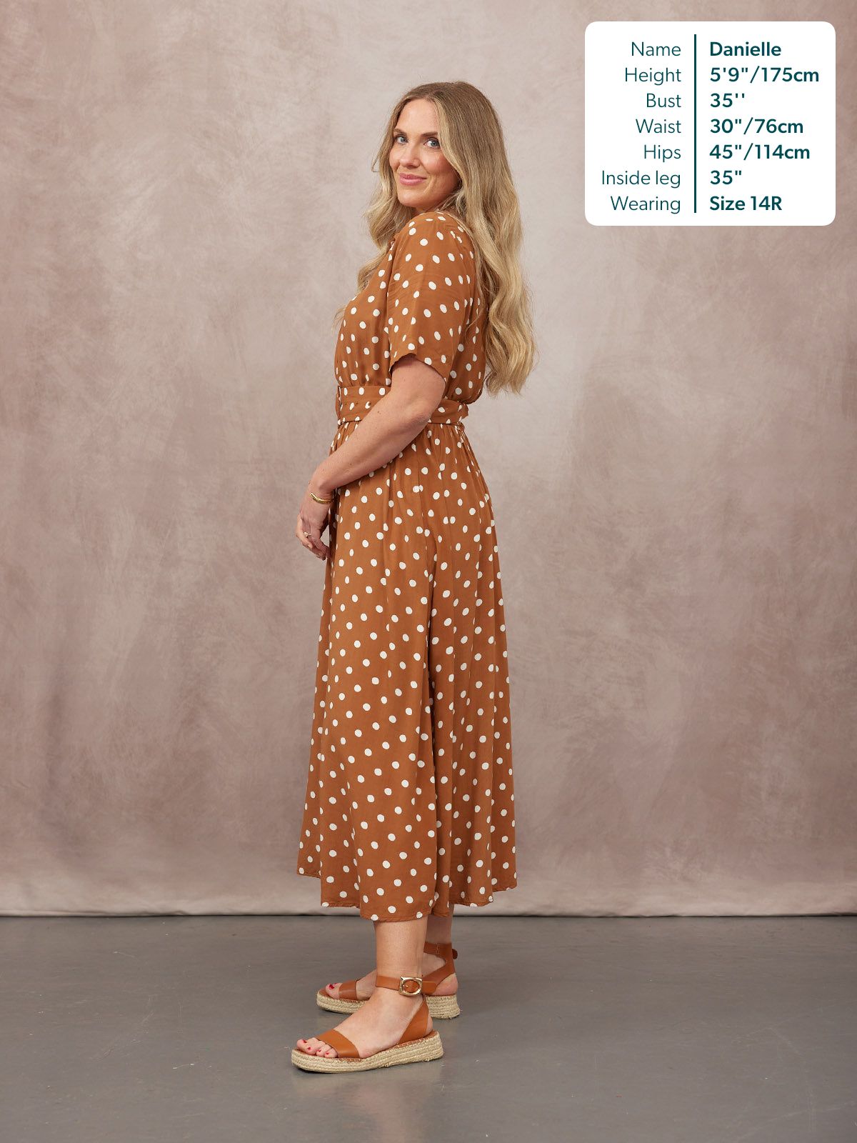 Camilla Shirt Dress - Brown & White Spot Print