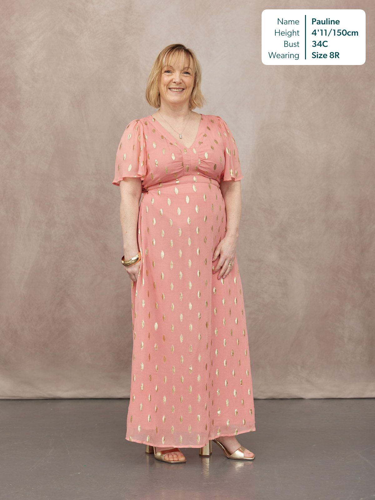 Helena Lurex Dress - Pink & Gold