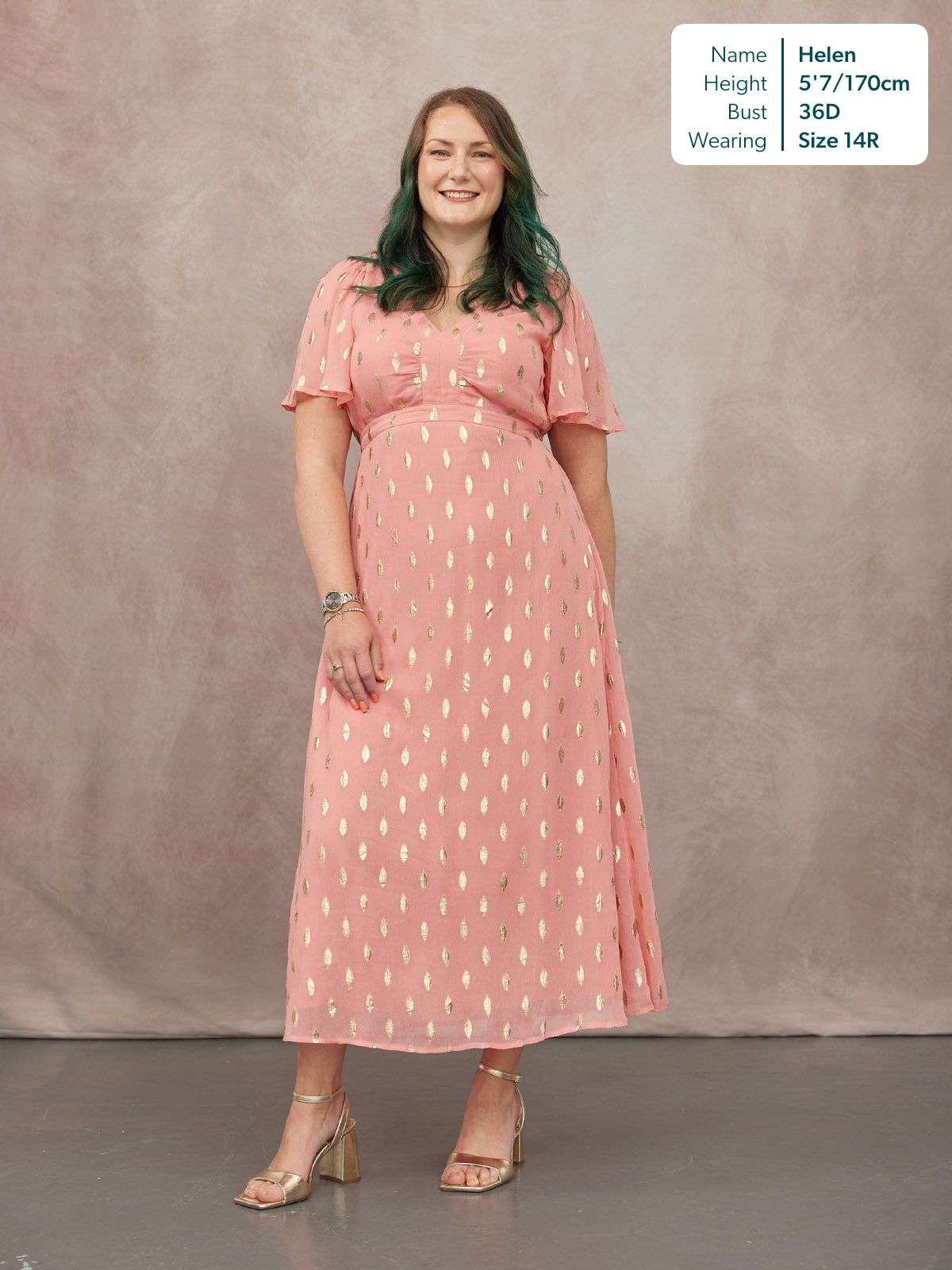 Helena Lurex Dress - Pink & Gold