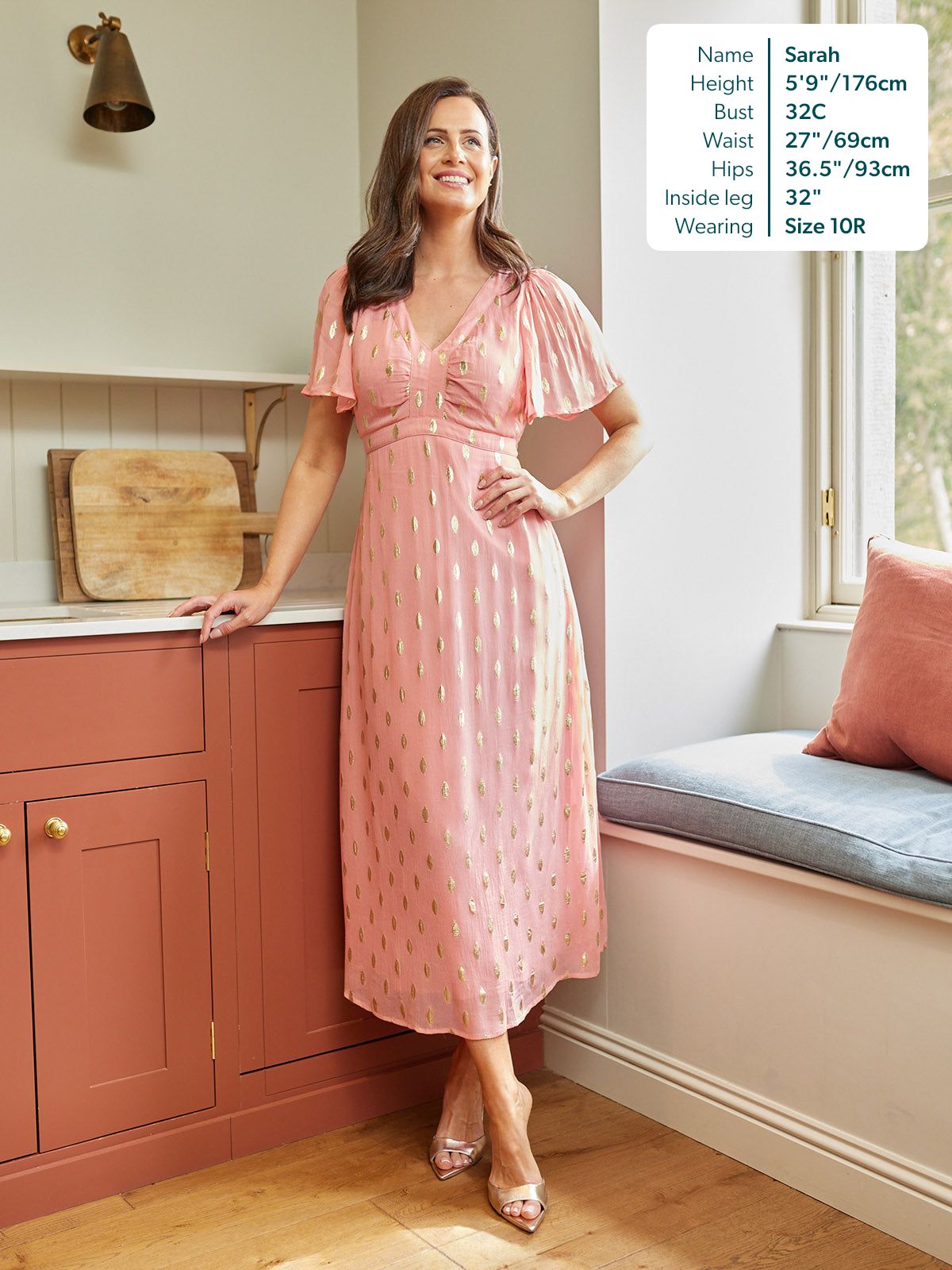 Helena Lurex Dress - Pink & Gold