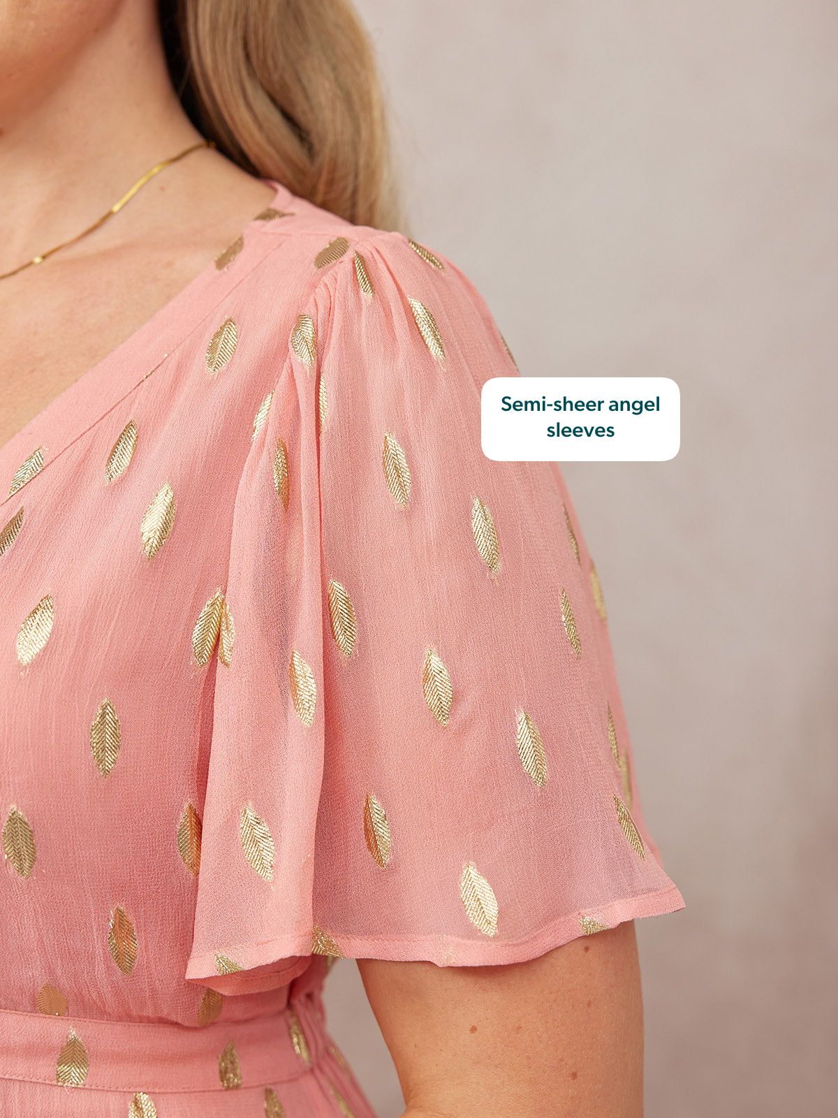 Helena Lurex Dress - Pink & Gold