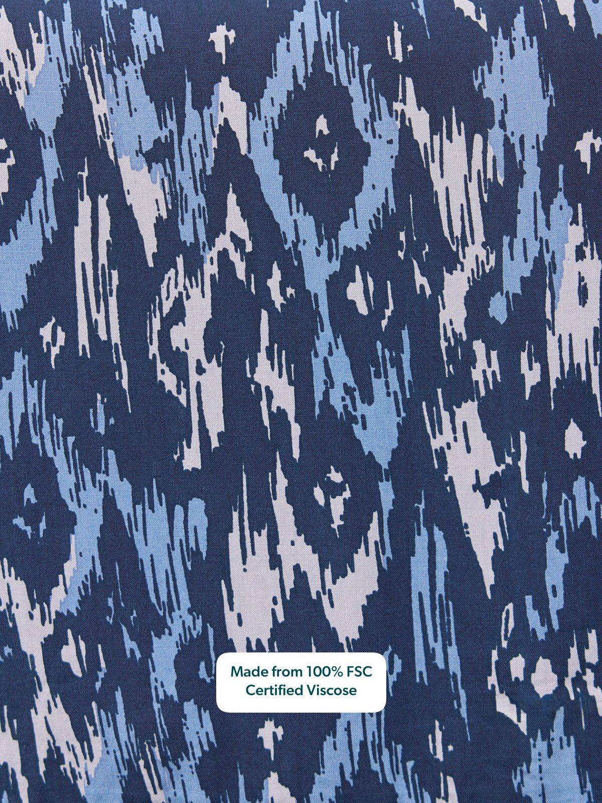 Kirsty Shirt Dress - Blue Ikat Print