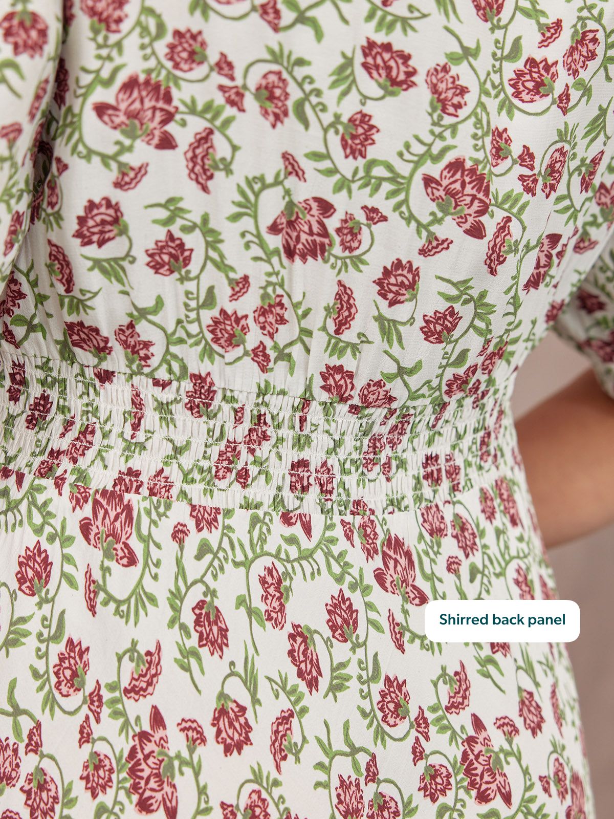 Linny Contrast Trim Dress - Pink Floral Print