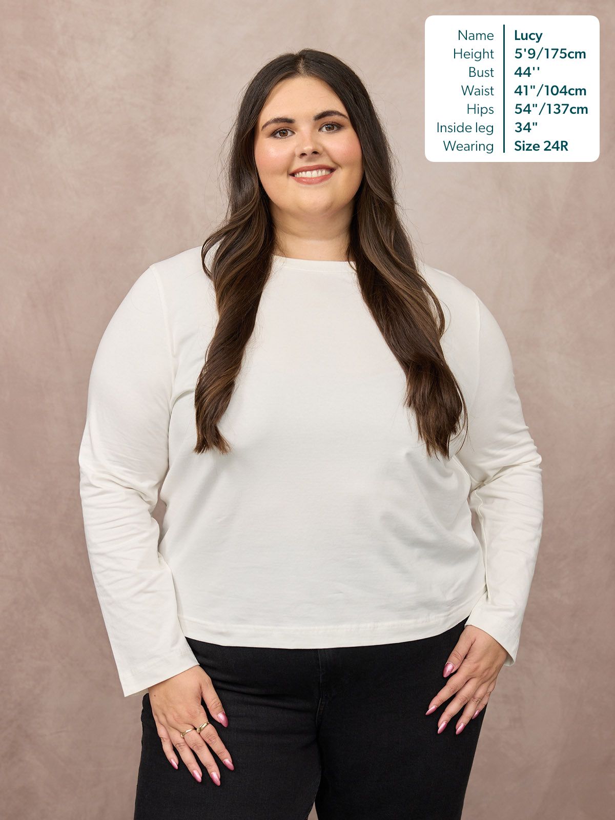 Wanda Long Sleeve Jersey Top - Off White